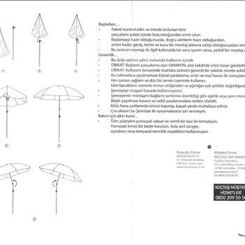 Kısa Sürede Kullanılamaz Hale Gelen Plaj Şemsiyesi Ve Koçtaş'tan Yanıtsız Kalan Destek Talebi