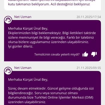 Kentsel Dönüşüm Sonrası Adres Değişikliği Nedeniyle Gigafiber Altyapı Sorunu Ve Destek Yetersizliği