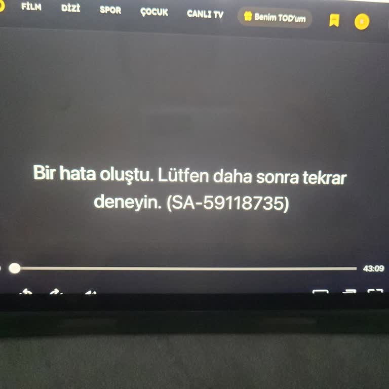 Tod TV'de İzleme Sorunu Ve Yetersiz Müşteri Desteği