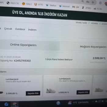 Lumberjack Kampanyasında İkinci Ayakkabı Sepete Eklenmedi Ve Müşteri Hizmetlerine Ulaşamadım