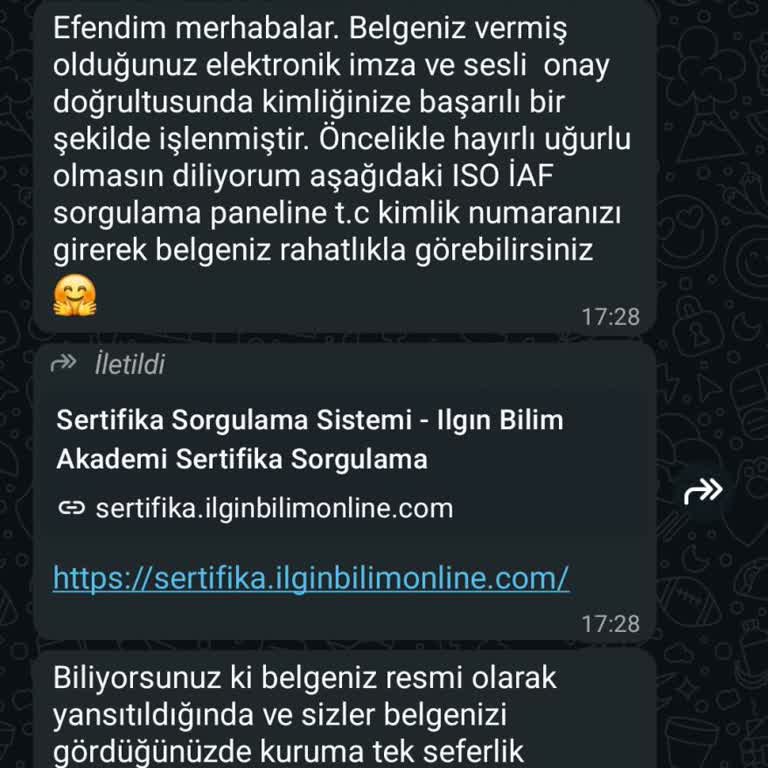 Onayım Ve Hizmet Almadan Sertifika Programı İçin Ücret Talebi