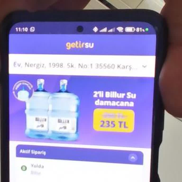 Getir Su Kampanyası Ana Ekranda Var, Siparişte Uygulanmıyor