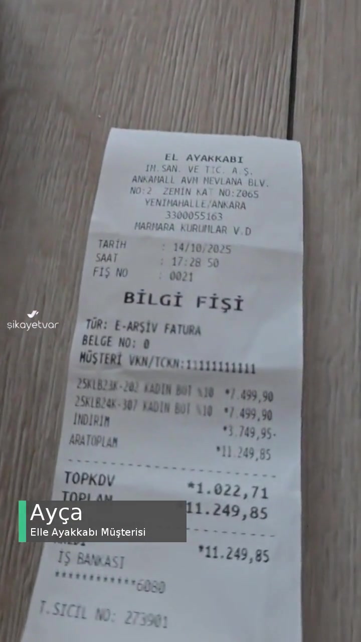 Ankara Ankamall Elle Mağazasından Aldığım Botun Derisi Kırıştı! videonun kapak resmi