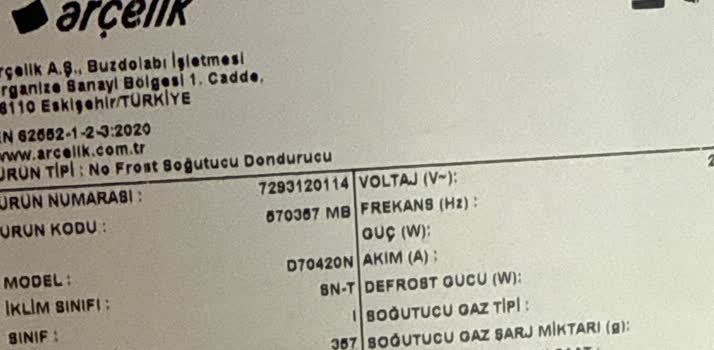 Arçelik Sıfır Buzdolabında Kötü Koku Ve Arızalara Rağmen Değişim
