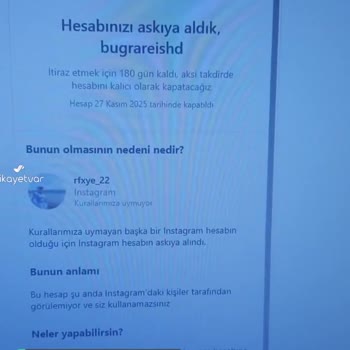 Instagram Hesabım Askıya Alındı