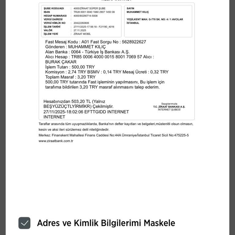 Yatırdığım 500 TL'nin İadesi İçin Ek Ödeme Dayatılıyor