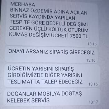Aldığım Koltuk Takımında Leke Ve Sünger Sorunları Çözülmedi