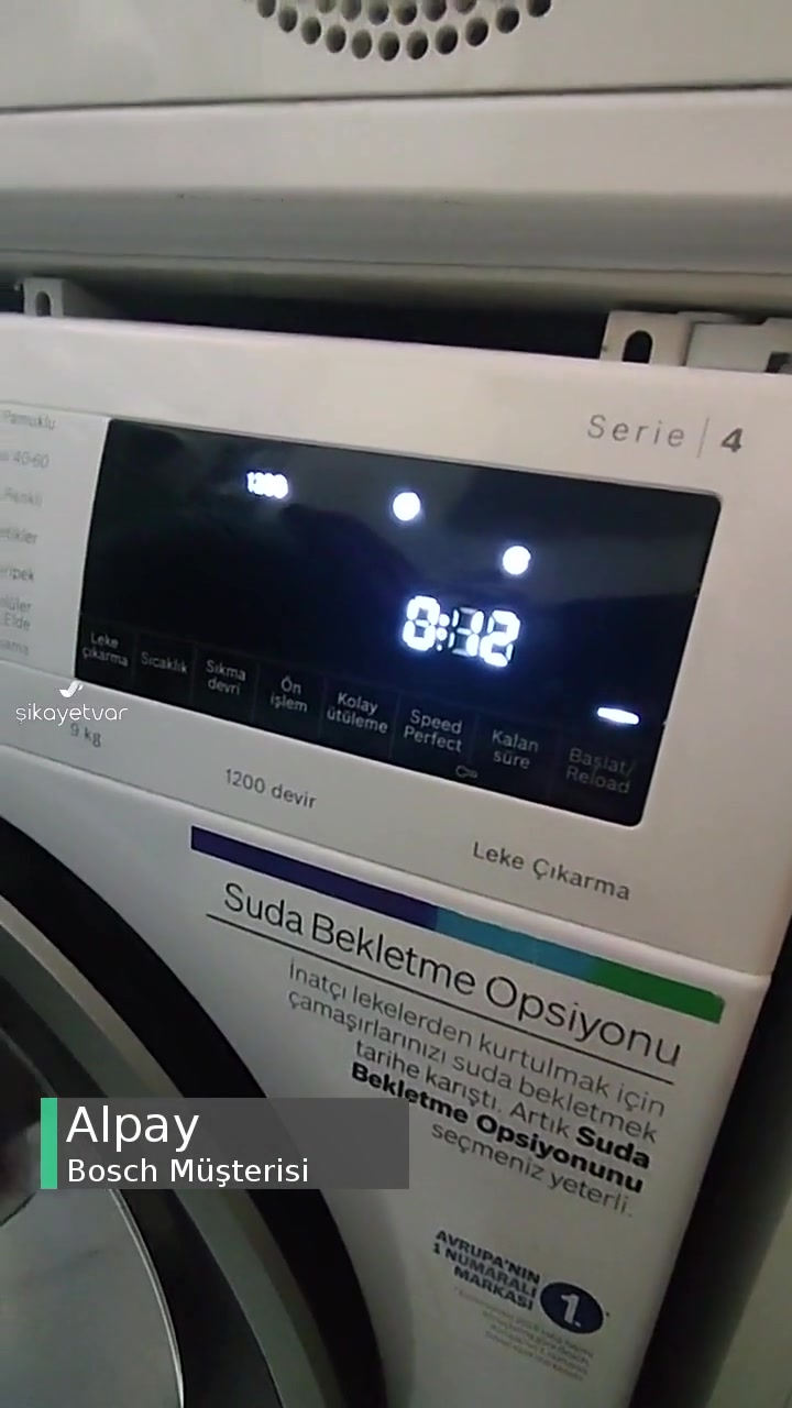 Bosch Serie 4 Çamaşır Makinesi Sıkma Sorunu videonun kapak resmi