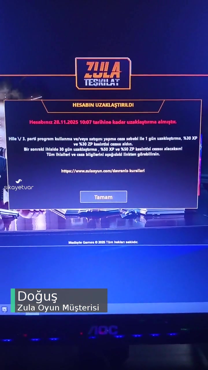 Zula Oyun Haksız Uzaklaştırma Sıkıntısı! videonun kapak resmi