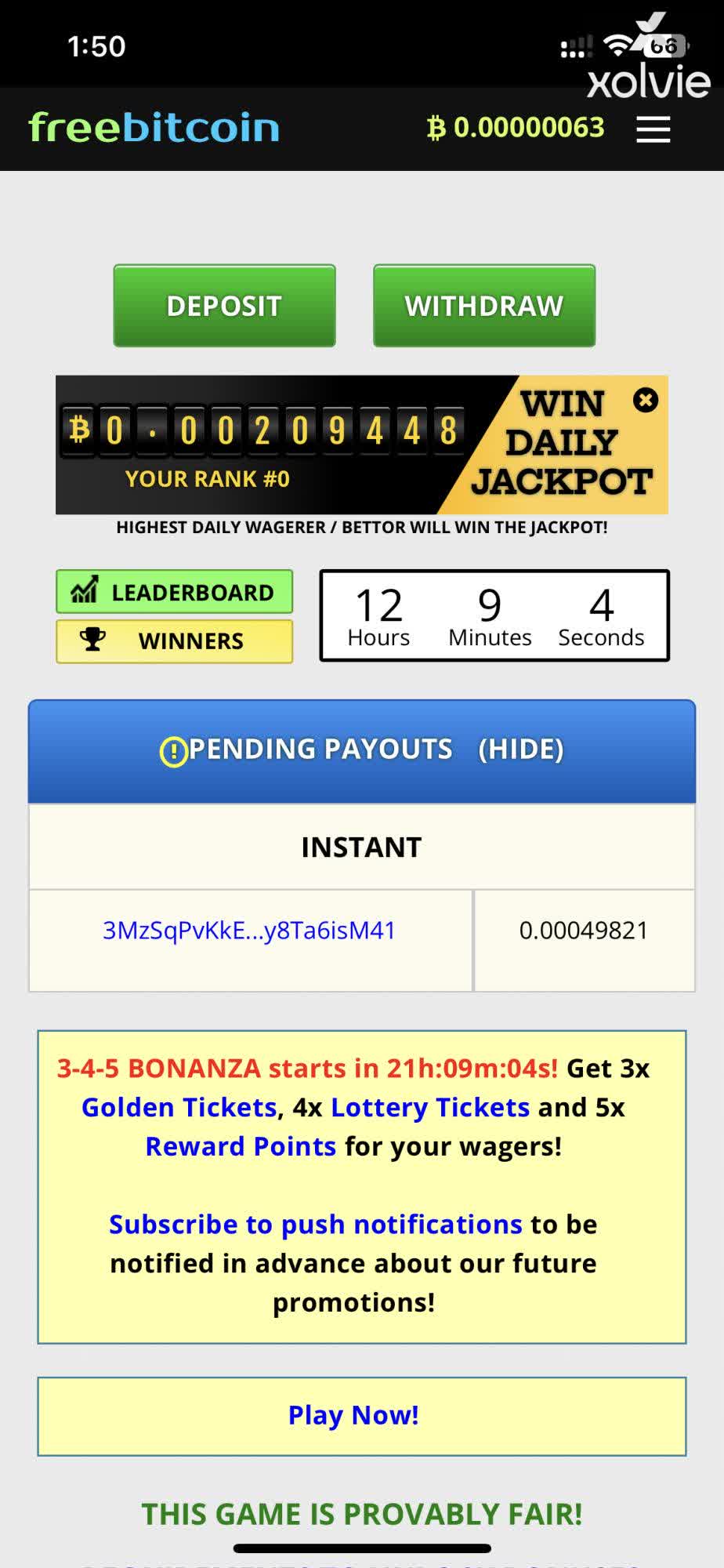 Freebitco Freebitcoin Instant BTC Withdrawal Stuck For Weeks - No Support  Response - Xolvie