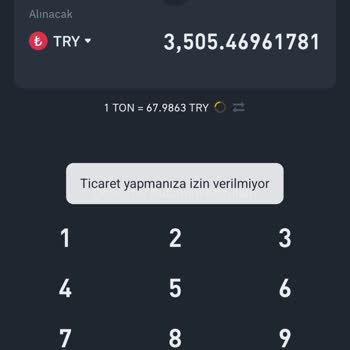 Binance TR'de Ton Coin Satışına Ve Para Çekimine Engel Sorunu