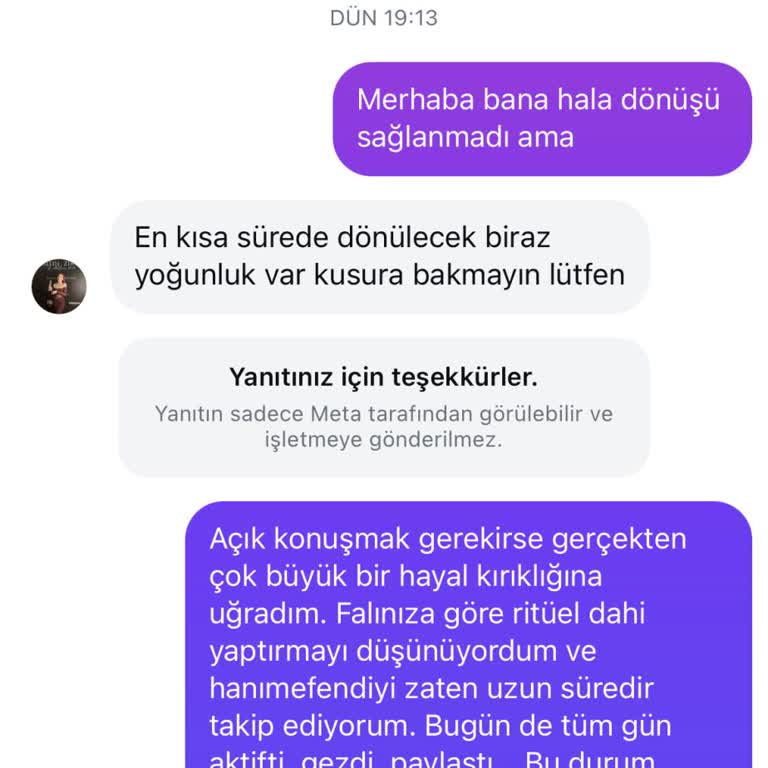 Ödeme Yapılan Fal Hizmeti Teslim Edilmedi Ve İletişim Kurulmadı