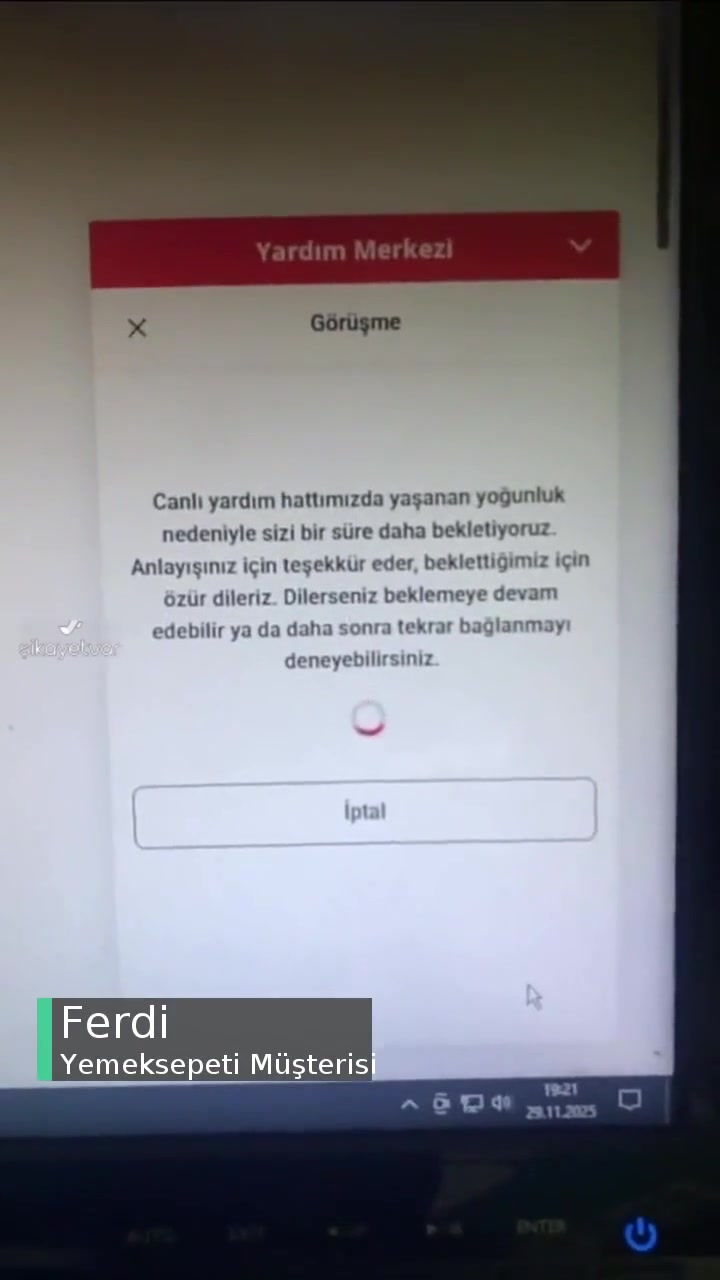 Yemeksepeti Canlı Destek Yetersiz! videonun kapak resmi