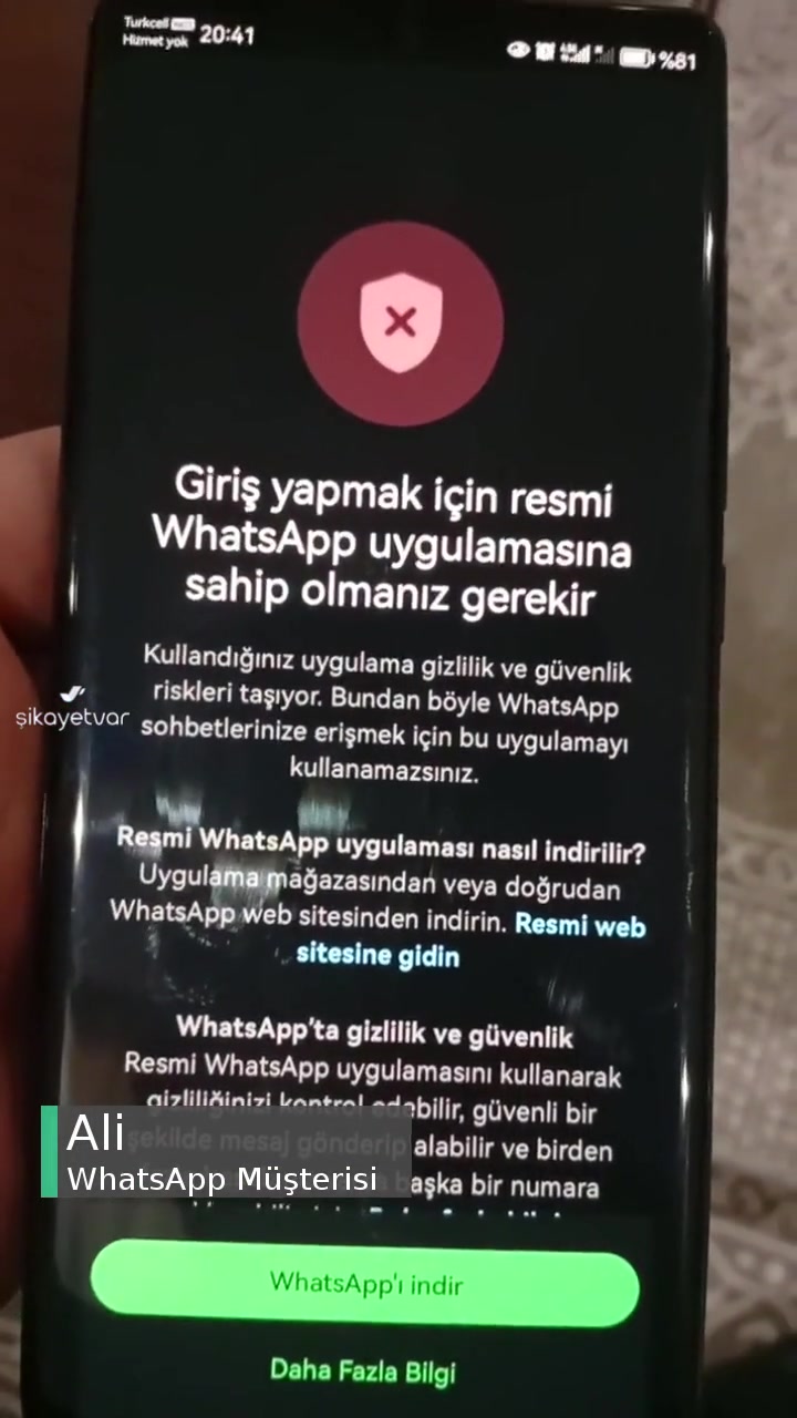 WhatsApp'a Giremiyorum! videonun kapak resmi
