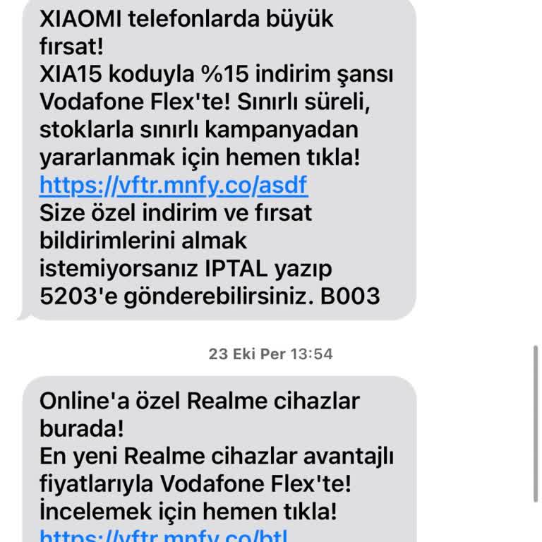 Vodafone'dan İzinsiz Gelen Reklam SMS'lerinin Durdurulamaması
