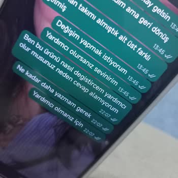 Yanlış Beden Gönderildi, Müşteri Mesajlarına Dönüş Yapılmıyor