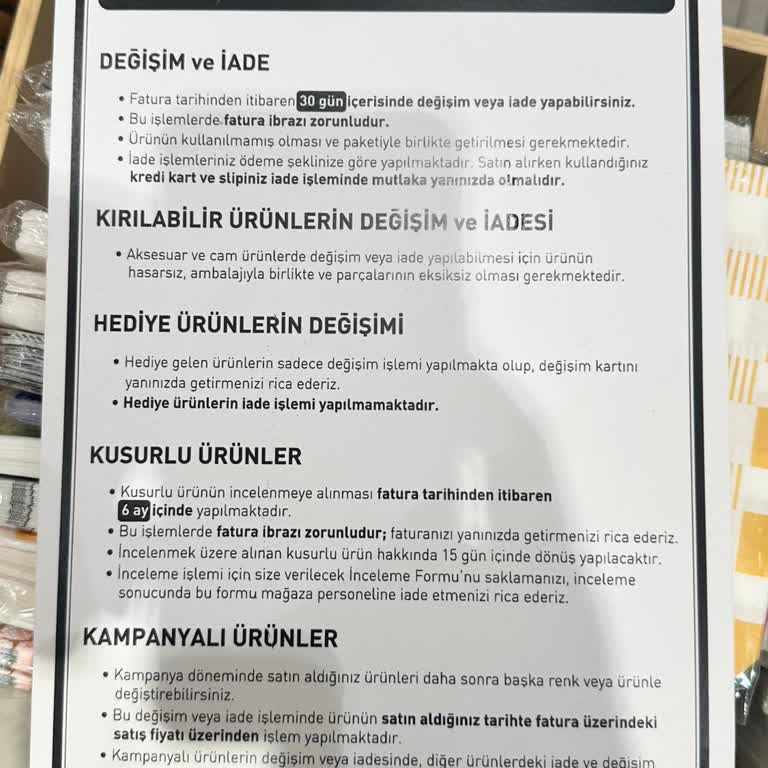 English Home İstMarina Mağazasında Değişim Ve İade Hakkım Engellendi