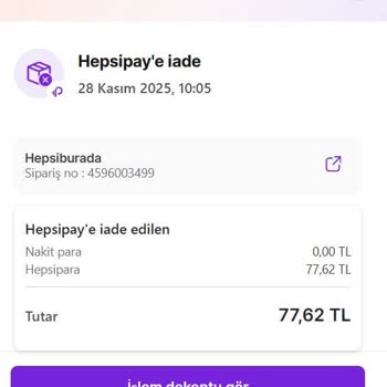 Yanlış Ürün Gönderimi Ve İade Sürecinde Para Puanımın Silinmesiyle Yaşadığım Mağduriyet