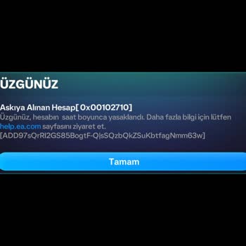 Ea Sports Hesabımın Süresiz Askıya Alınması ve Bilgilendirme Eksikliği Mağduriyet Yaratıyor