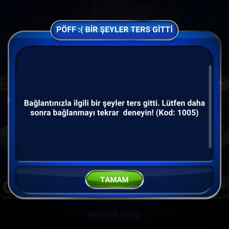 Sürekli Bağlantı Hatası Nedeniyle Uygulamaya Giremiyorum