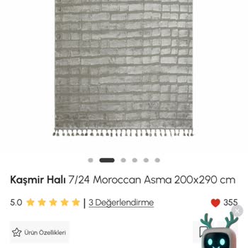 Karaca Home Dokusu, Duruşu Ve Genel Görünümü Fotoğraflarda Gördüğüm Halıyla Örtüşmüyor