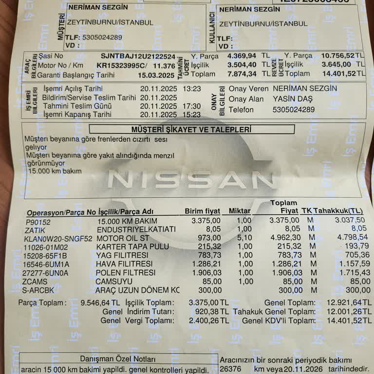 Sıfır Araçta Balata Sorunu Ve Garanti Kapsamında Çözüm Eksikliği