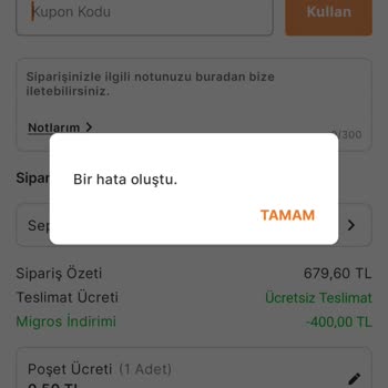 Vodafone Kampanya Kuponum Geçersiz Çıktı, Mağduriyetimin Giderilmesini İstiyorum