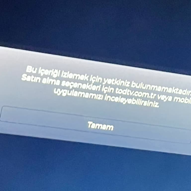 Tod TV Android TV Uygulamasında Canlı Yayın Yetki Hatası