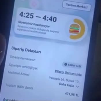 Yemeksepeti Sipariş Sorunu