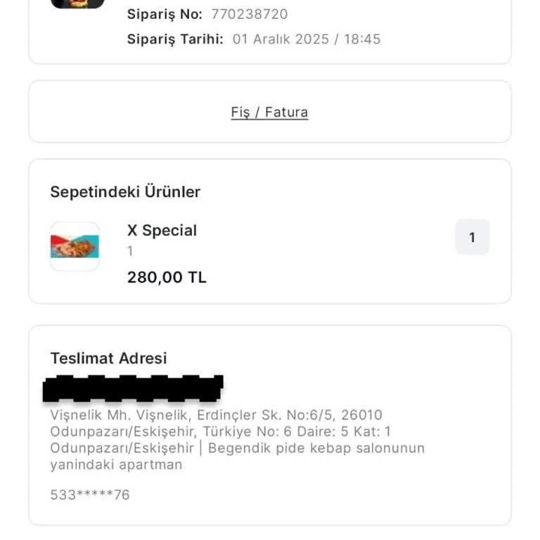 Yanlış Adrese Teslim Edilen Sipariş Ve Ulaşılamayan Müşteri Hizmetleri Mağduriyeti