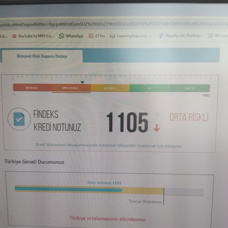 Findeks Risk Puanımdaki Anlamsız Düşüşün Açıklanmasını Ve Yeniden Değerlendirilmesini Talep Ediyorum