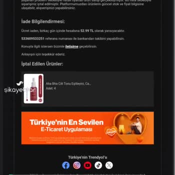 "Trendyol'da Yanlış İptal: The Ceel Kırmızı Peeling Serum"