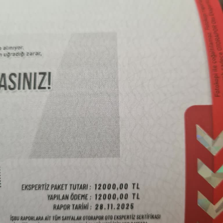 RS Sigorta Tarafıma Bilgi Verilmeden Aracın İki Çamurluğu Komple Boyanmış