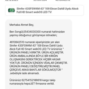 Açılmamış Ürüne Hasar İddiasıyla İade Reddi Mağduriyeti