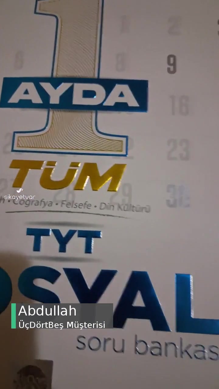 Üçdörtbeş TYT Sosyal Kitabı Basım Hatası! videonun kapak resmi