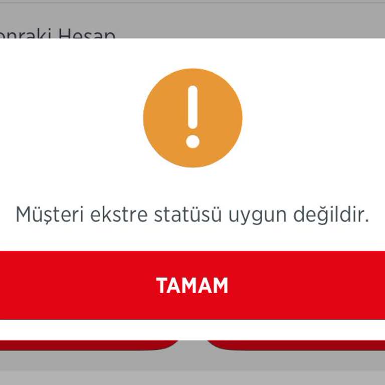 Mobil Uygulamada Kredi Kartı Borcu Taksitlendirme Engeli
