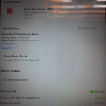 Teslim Edilmeyen Sipariş İçin Ücret İadesi Ve Bilgilendirme Talebim
