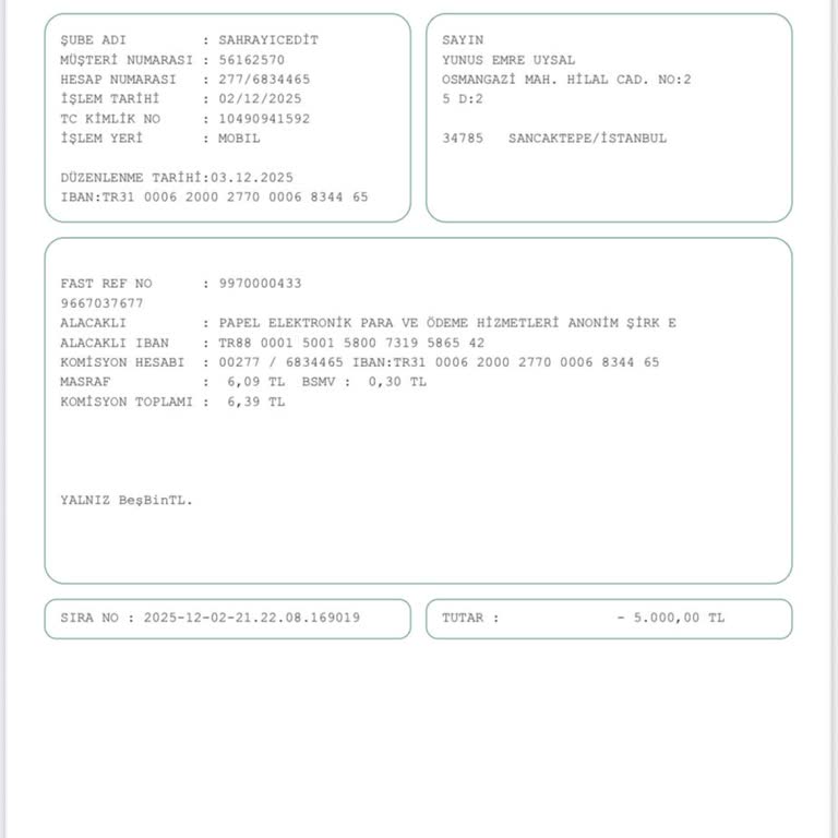Papel Hesabıma Aktarılan 5.000 TL Kayboldu, Müşteri Hizmetlerine Ulaşamıyorum