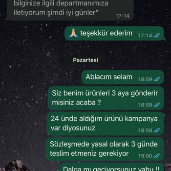 Sipariş İptali Ve Ücret İadesi Talebim Yanıtsız Kaldı, Süreç Şeffaf İlerlemiyor