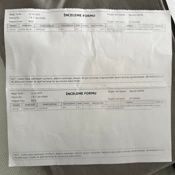 İlk Kullanımda Deforme Olan Pantolon İçin Değişim Talebim Reddedildi