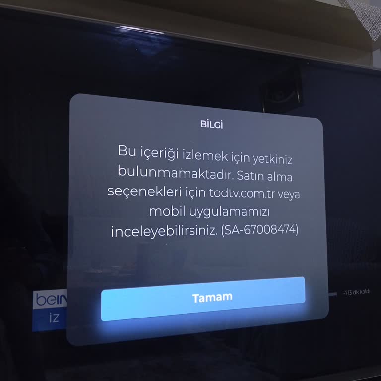 Kazandığım Süper Lig Paketi Toshiba Smart TV'de Çalışmıyor