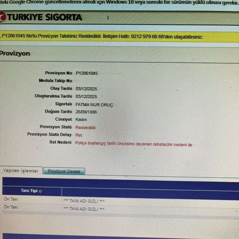 Aynı İşleme Farklı Kurumda Provizyon Reddi Ve Yetersiz Müşteri Desteği