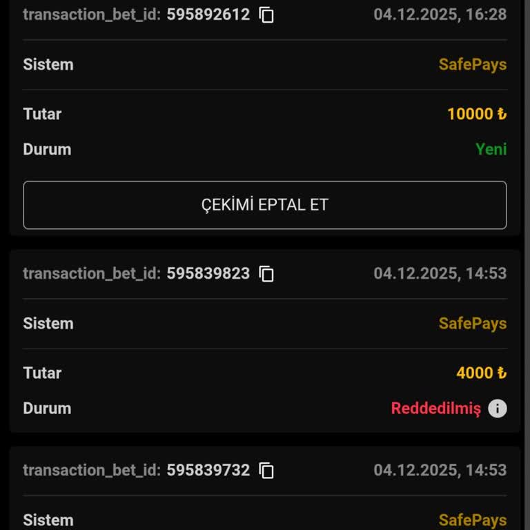 Kazandığım Tutar Ödenmedi, Canlı Destek Engellendi