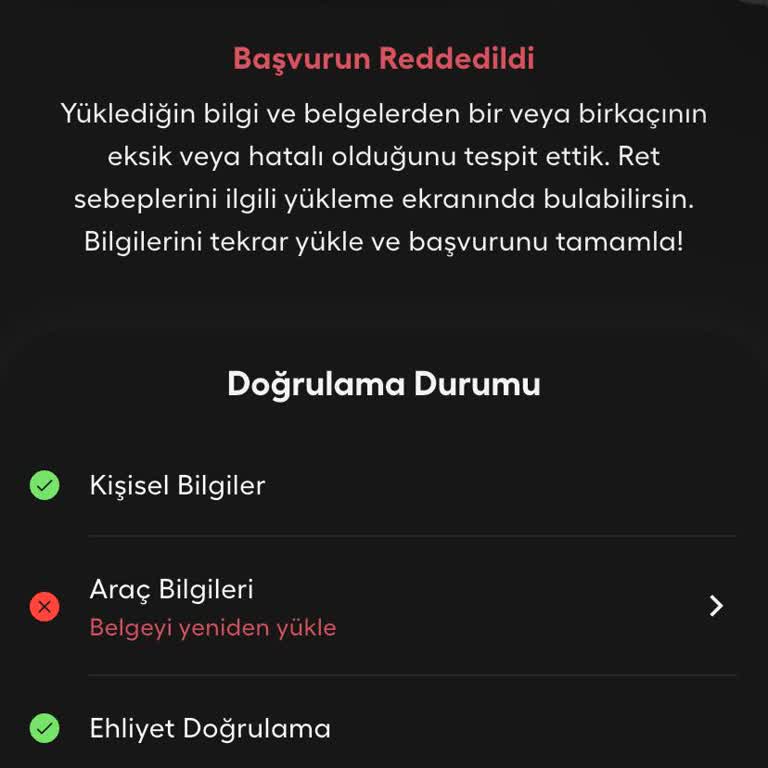Martı Uygulamasında Belgelerim Sürekli Reddediliyor, Sorunum Çözülmüyor