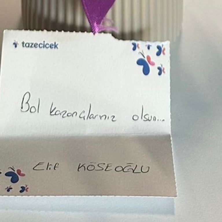 Siparişimdeki Not Kartı Hazırlanmadı, Elle Yazılmış Not Gönderildi