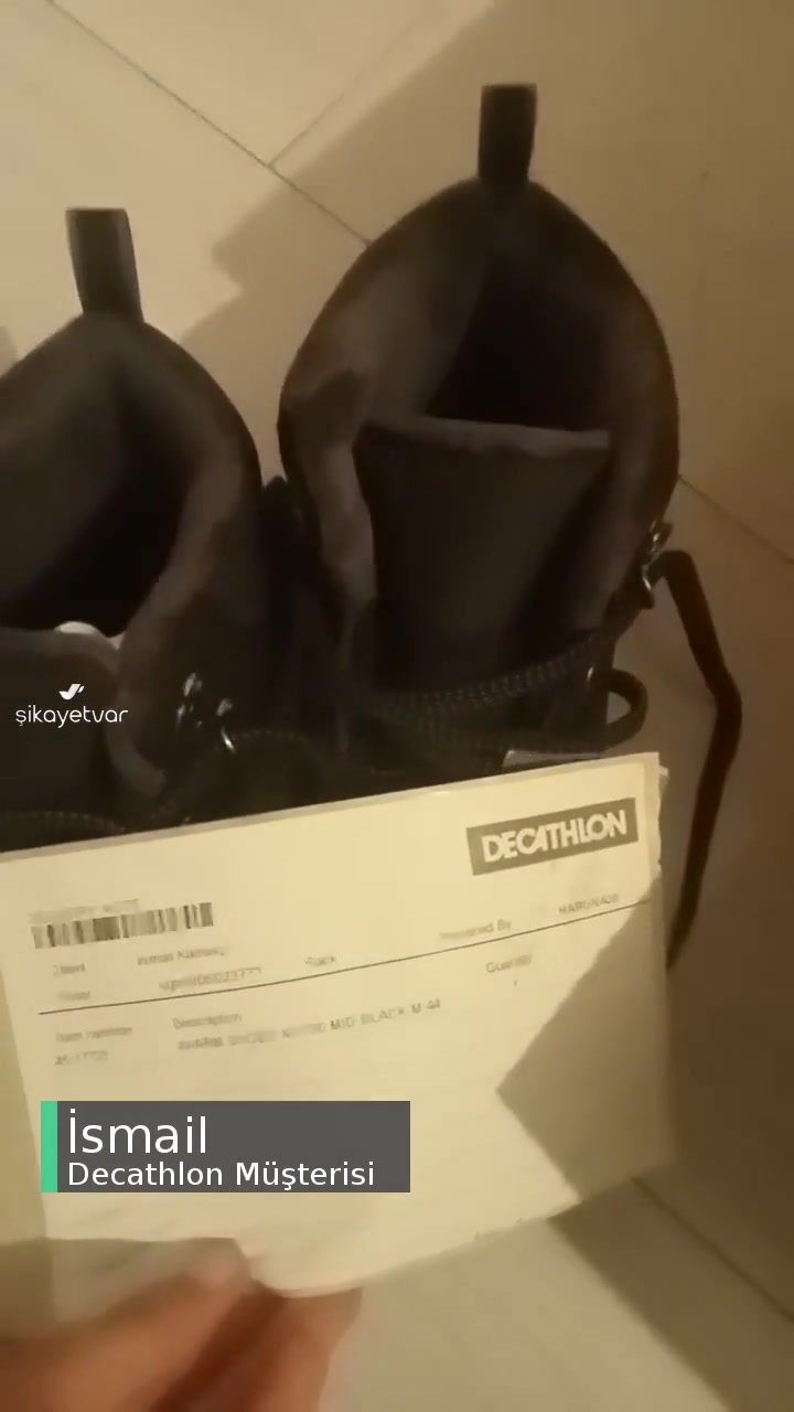 Decathlon Yanlış Gönderilen Ayakkabı Numarası! videonun kapak resmi