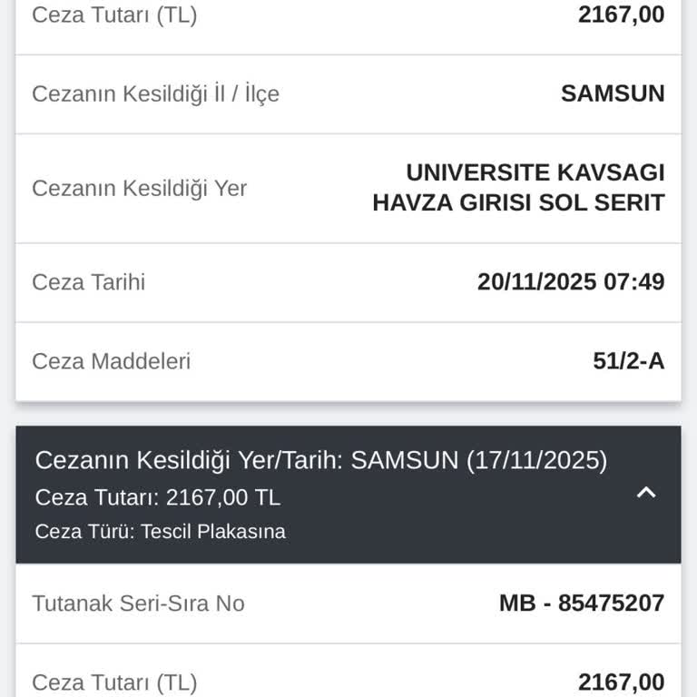 Emniyet Genel Müdürlüğü Hatalı Radar Ölçümüyle Peş Peşe Trafik Cezası Mağduriyeti Yaşıyorum