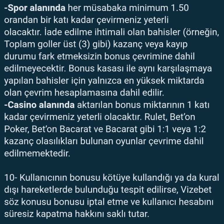 Vizebet'te Kazanılan Bakiyemin Gerekçesiz Silinmesi Ve Şeffaf Olmayan Bonus Kuralları