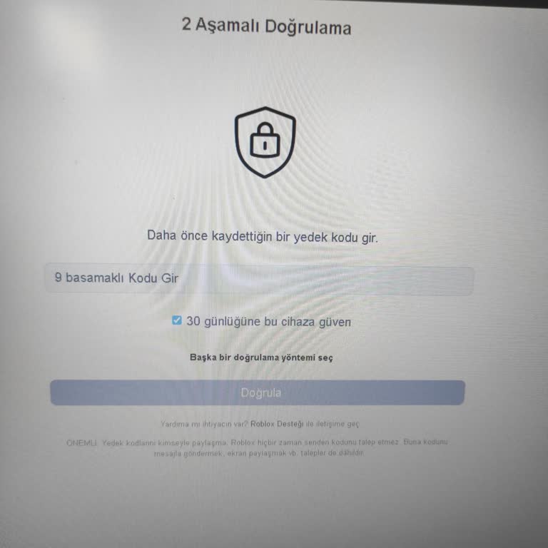 Roblox Hesabına Erişemiyorum, Destek Yetersiz Kaldı