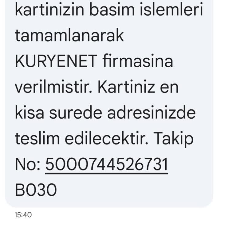 Kredi Kartım Uzun Süredir Teslim Edilmiyor Ve Müşteri Hizmetlerine Ulaşamıyorum